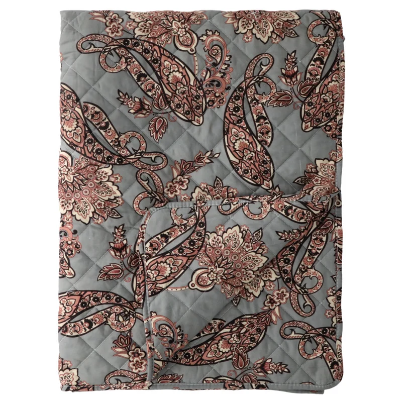 Chic Antique Aix Quilt mit Paisley Motiv Opal/Taube