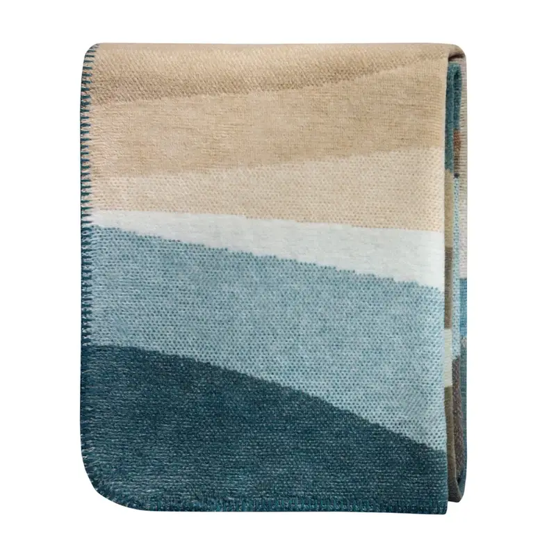 Kuscheldecke Iceland Horizon – Blau Beige