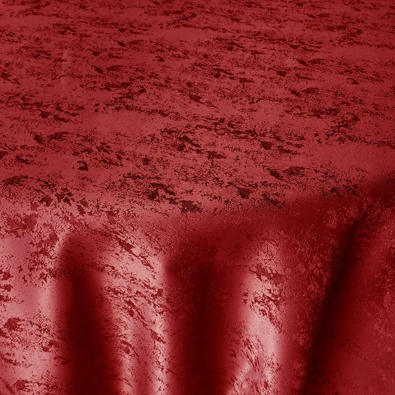 Jacquard Tischdecke Granit rot oval
