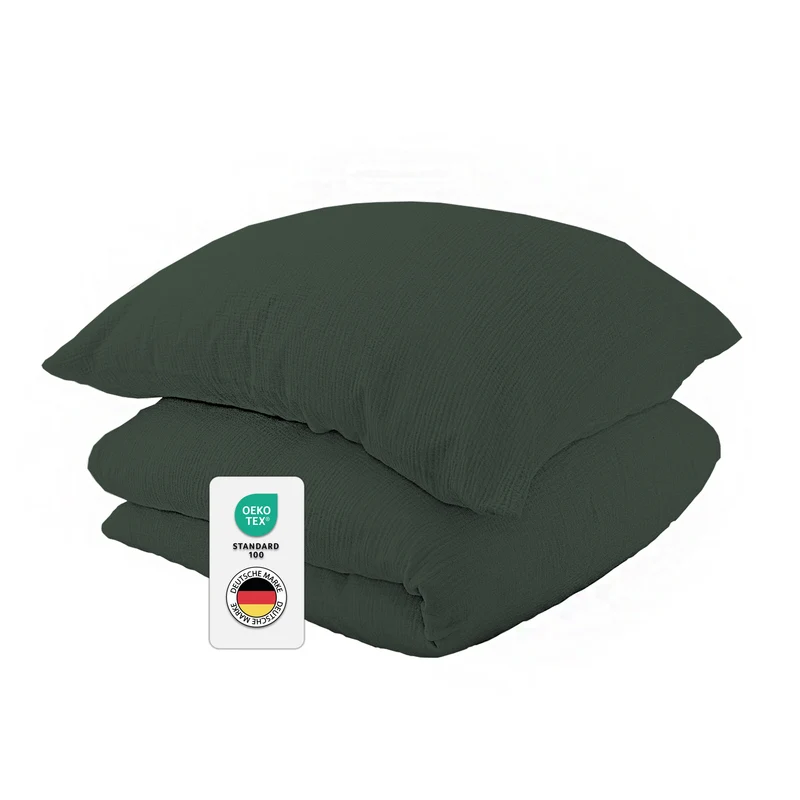 Musselin Bettwäsche aus 100% Bio Baumwolle - ÖKO-TEX Standard 100, Made in Green
