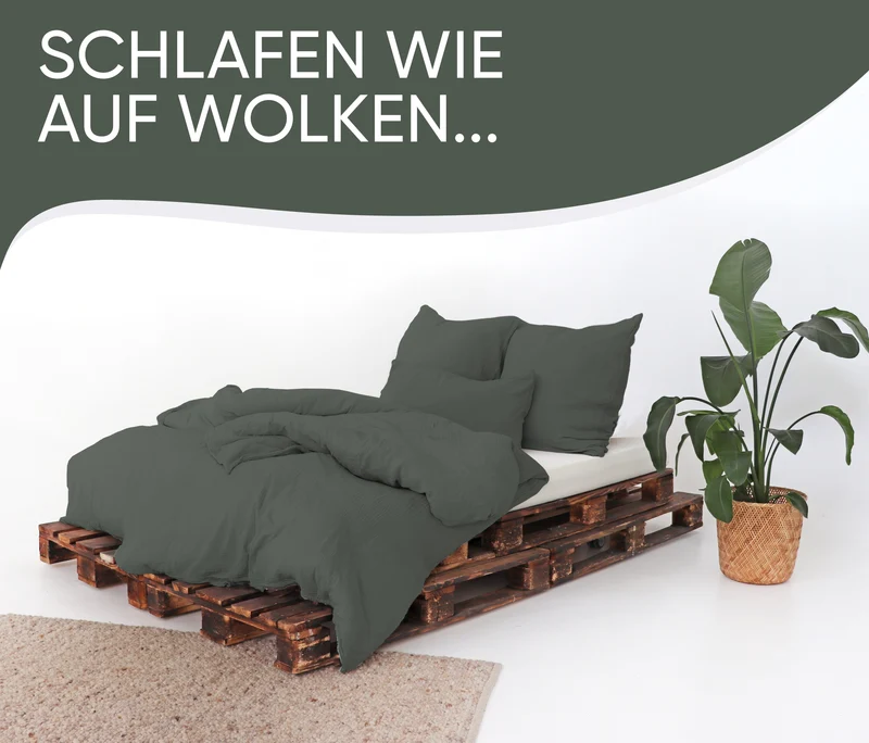 Musselin Bettwäsche aus 100% Bio Baumwolle - ÖKO-TEX Standard 100, Made in Green