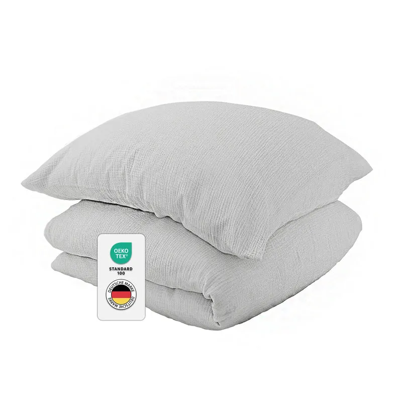 Musselin Bettwäsche aus 100% Bio Baumwolle - ÖKO-TEX Standard 100, Made in Green