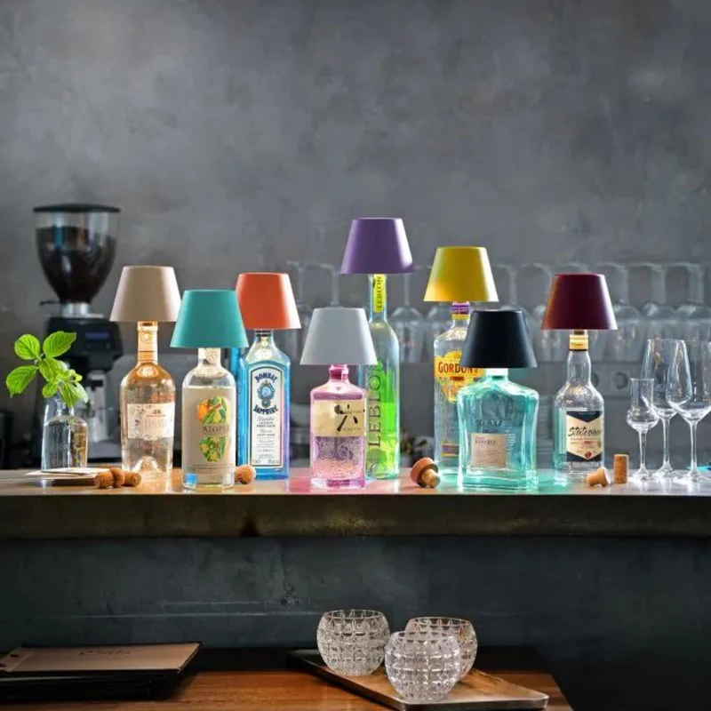Sompex Lampe - TOP GRAU AKKU RGB -Akku-Flaschenleuchte