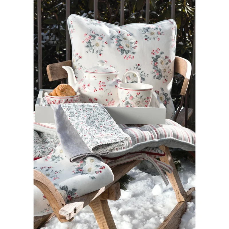 GreenGate Stoffserviette Abella Weiß