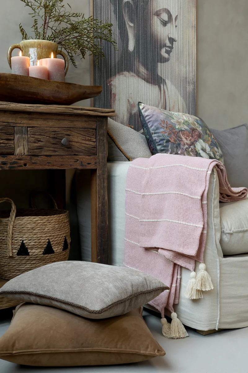 Chic Antique Plaid Aix Rosa