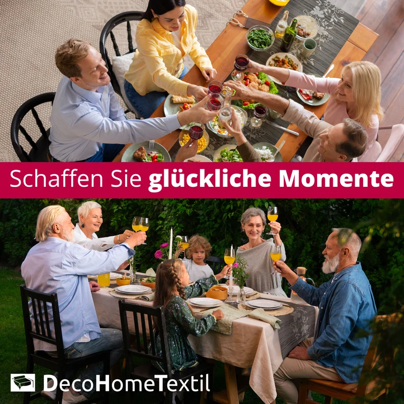 Miami Tischläufer grau