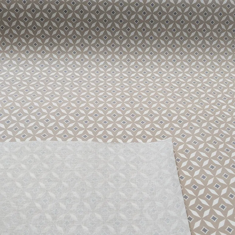 Tischdeckenstoff recycelt Retro beige *Ab 50cm