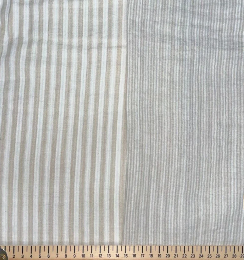 Musselin Doubleface Streifen *Ab 50 cm