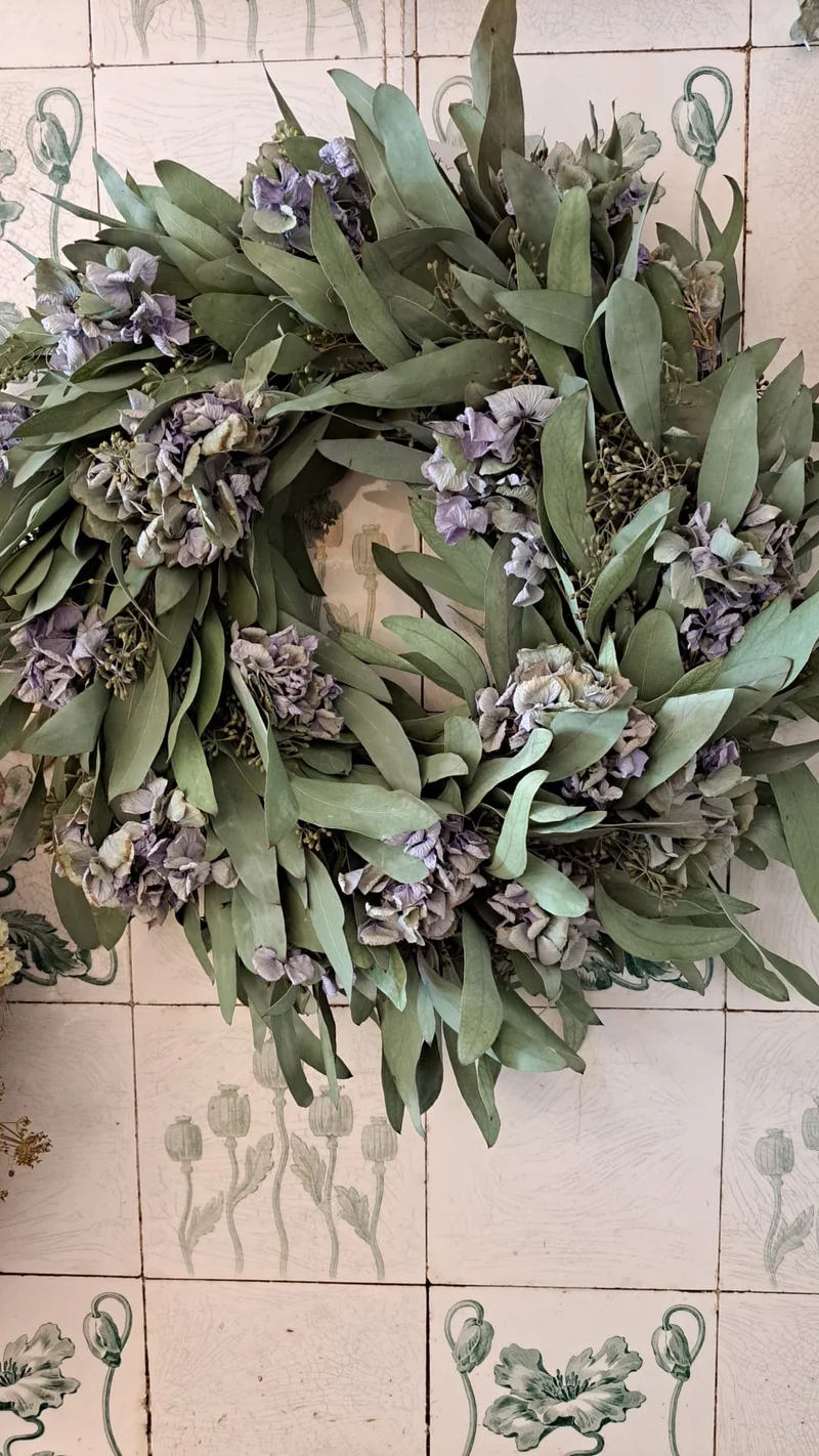 Kranz Eukalyptus und Hortensie 40 cm