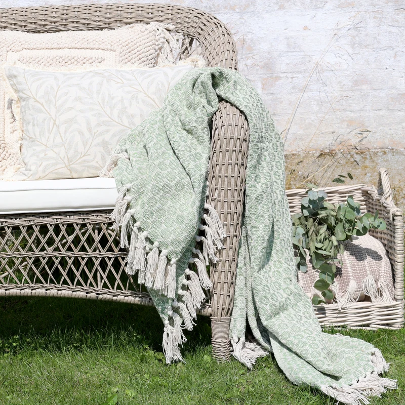 Chic Antique Aix Plaid Garnüberschuss Grün