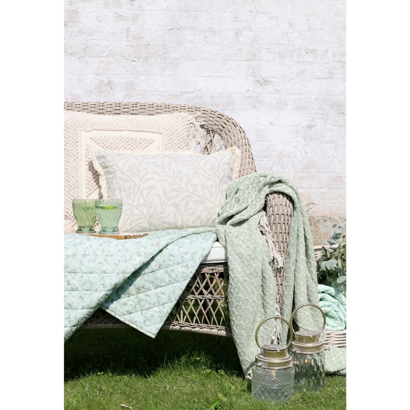 Chic Antique Aix Plaid Garnüberschuss Grün