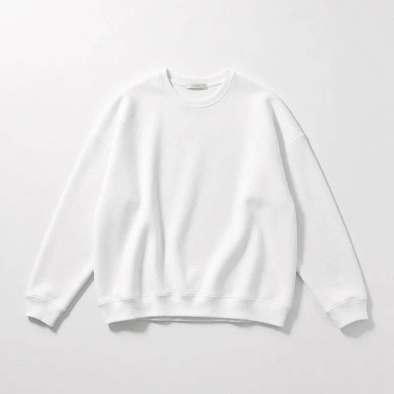Re-Life Sweatstoff Baumwolle & recyceltes Polyester Off White