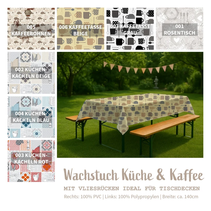 Wachstuch Stoff Meterware & Rollenware *Ab 50cm