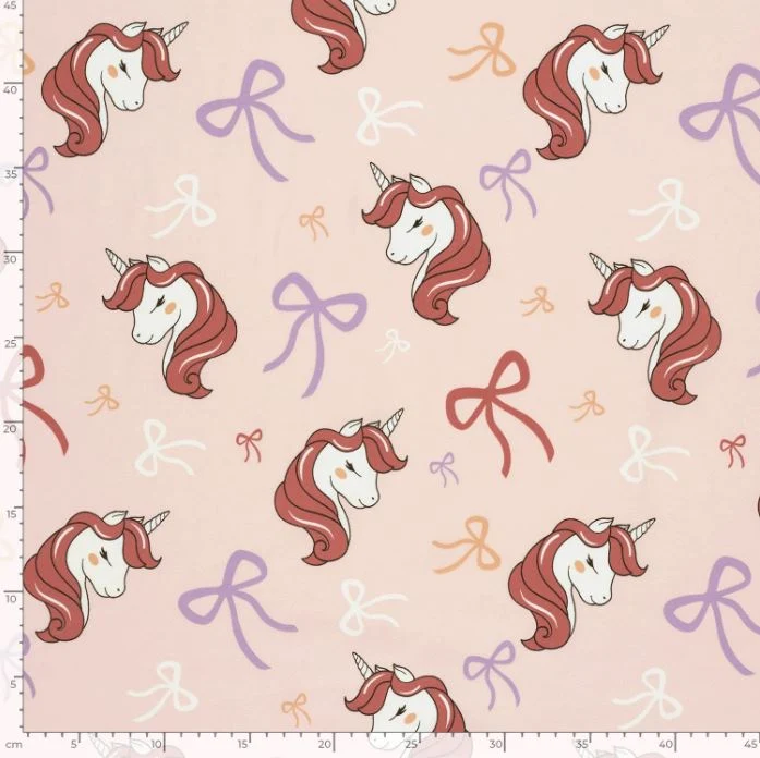 Baumwolljersey Einhorn rosa *Ab 50cm