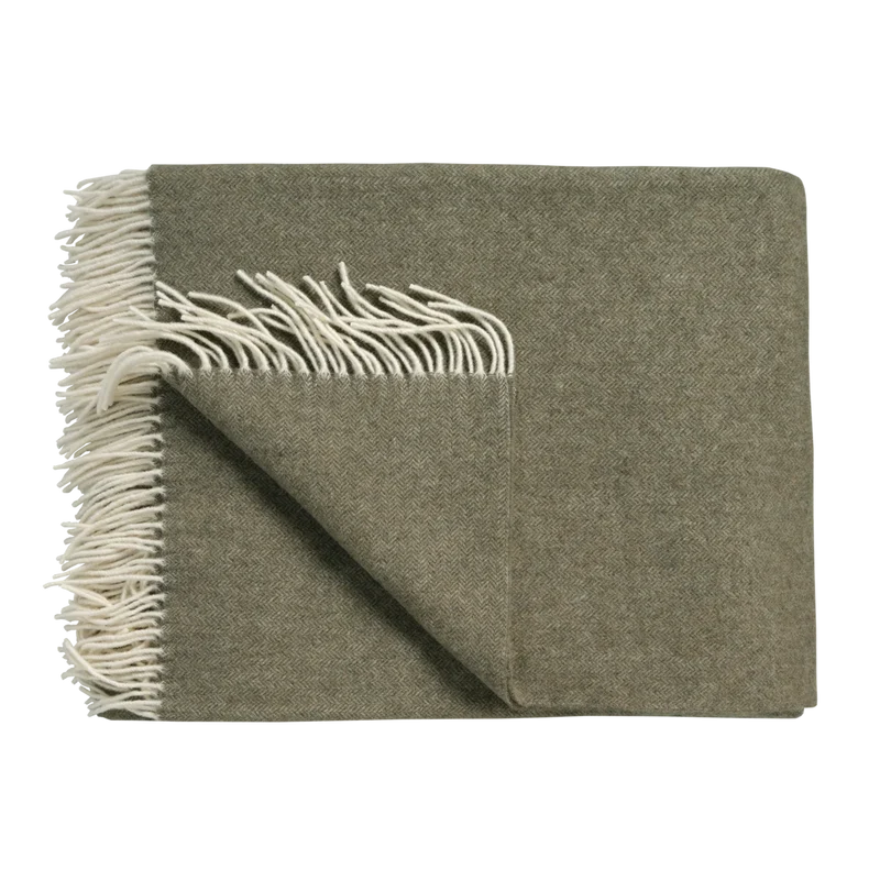 Plaid Merinowolle & Kaschmir mit Fransen Serina Home