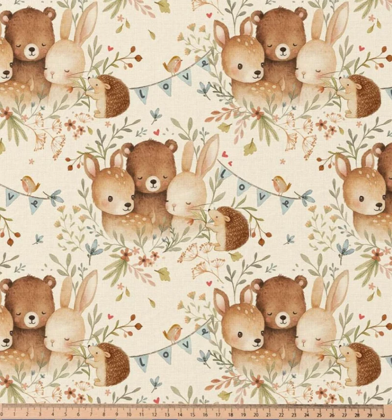 Baumwolle Digitaldruck Tierliebe *Ab 50cm