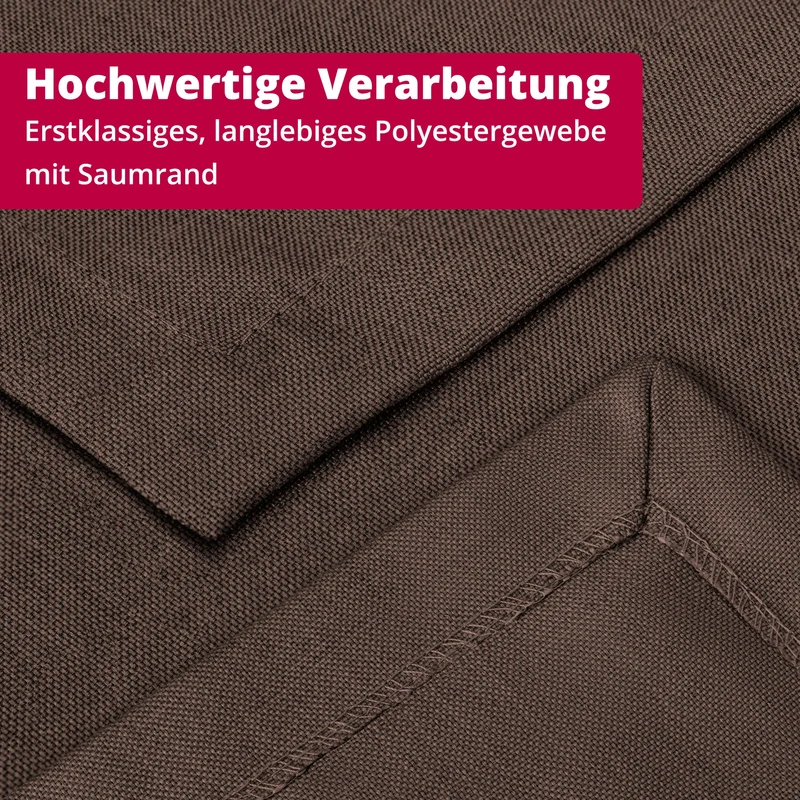 Leinen Optik Tischdecke eckig dunkelbraun