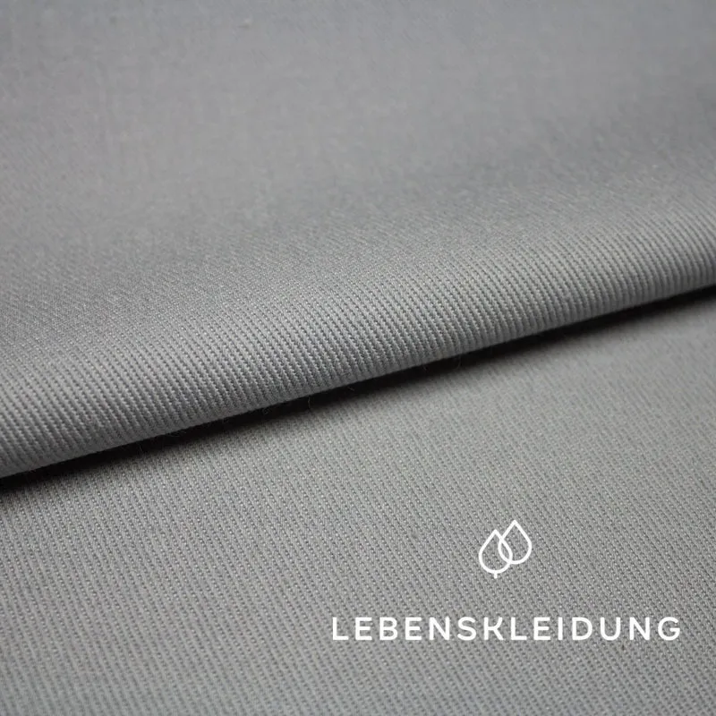 Bio Denim Stoff - Grau — ganze Rolle (30 m)