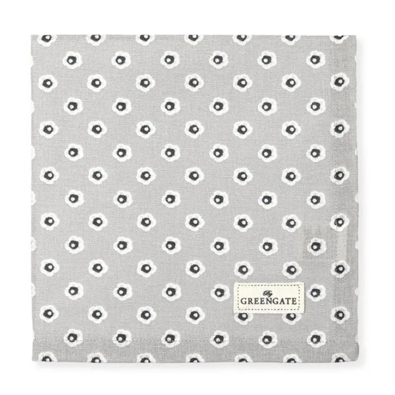 GreenGate Stoffserviette Malia Grau 40x40 cm