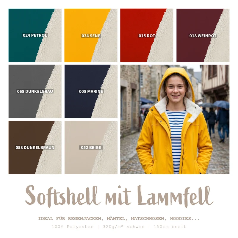 Softshell mit Lammfell *Ab 50 cm