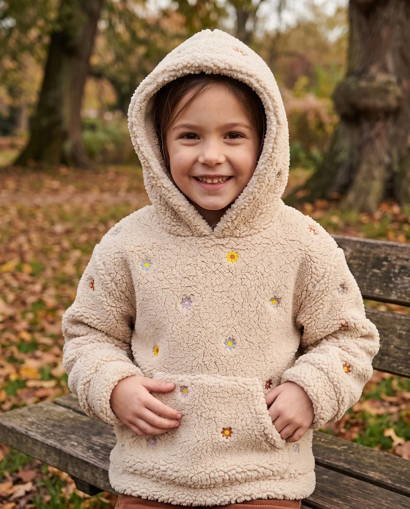 Teddy Stickerei Blümchen *Ab 50 cm