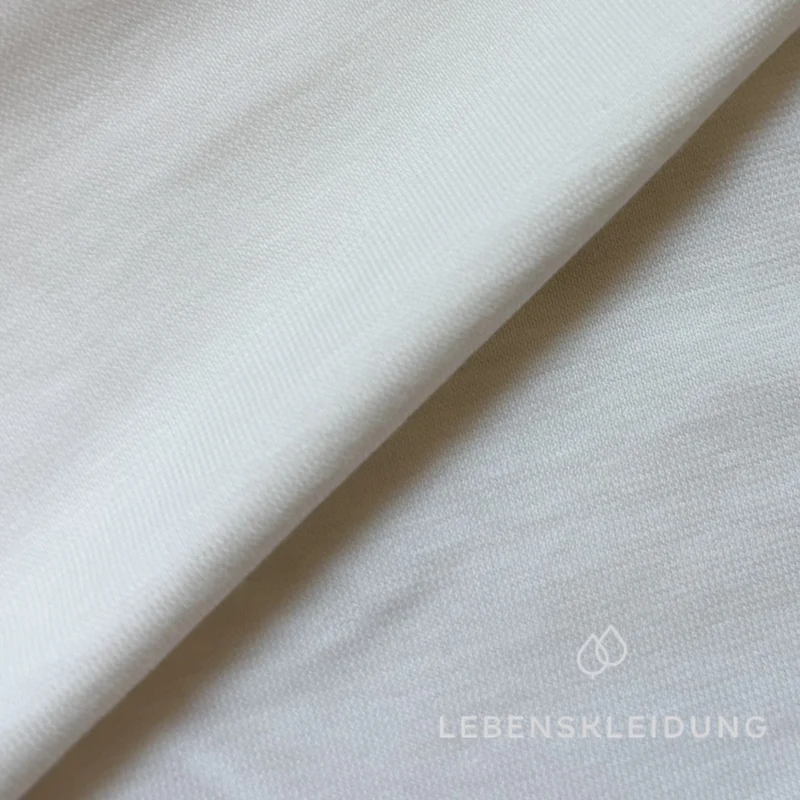 Bio Single Jersey Stoff - Weiß ohne optische Aufheller — ganze Rolle (30 m)