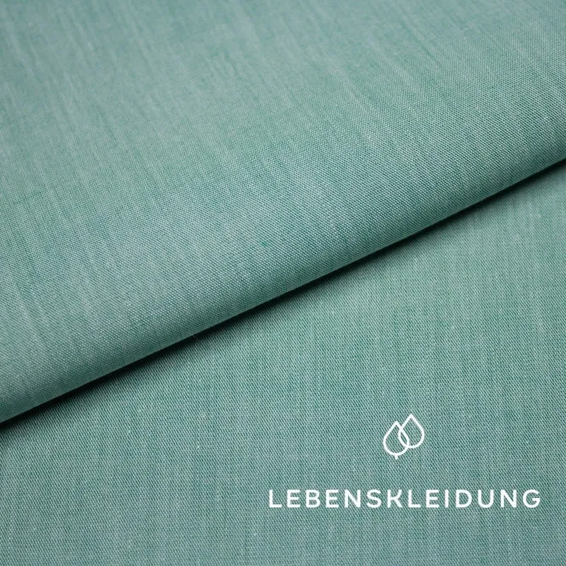 Bio Chambray - Natur-Grün — ganze Rolle (60 m)
