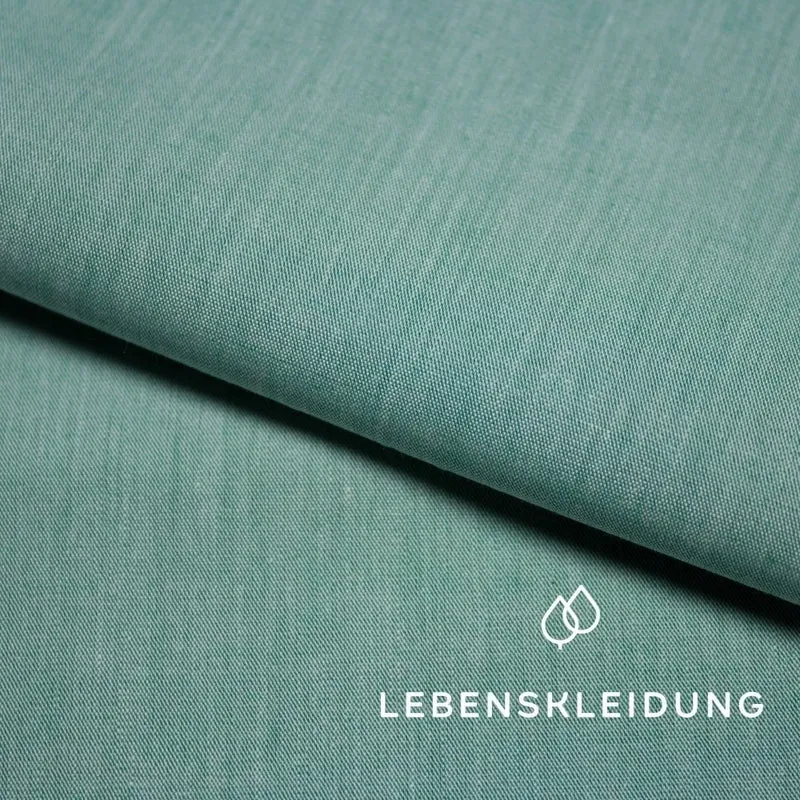 Bio Chambray - Natur-Grün — ganze Rolle (60 m)