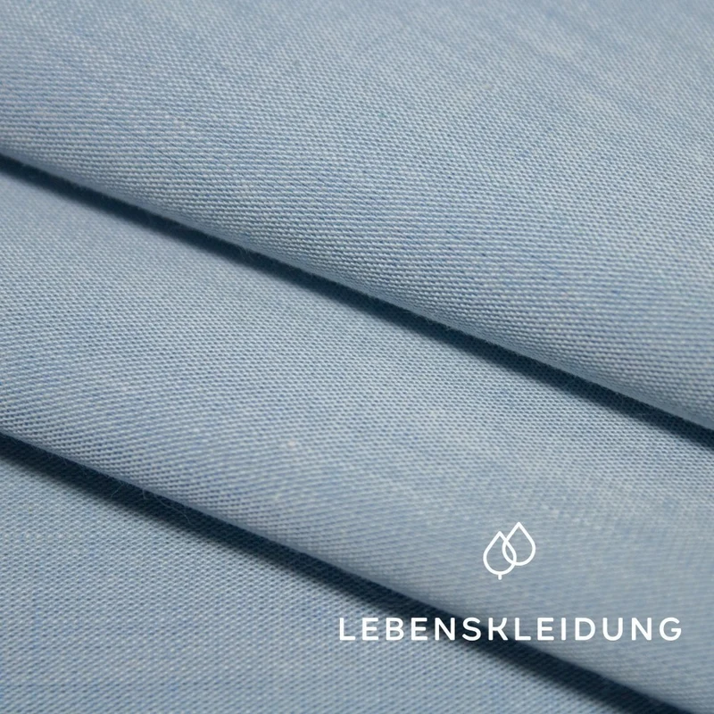 Bio Chambray - Natur-Blau — ganze Rolle (60 m)