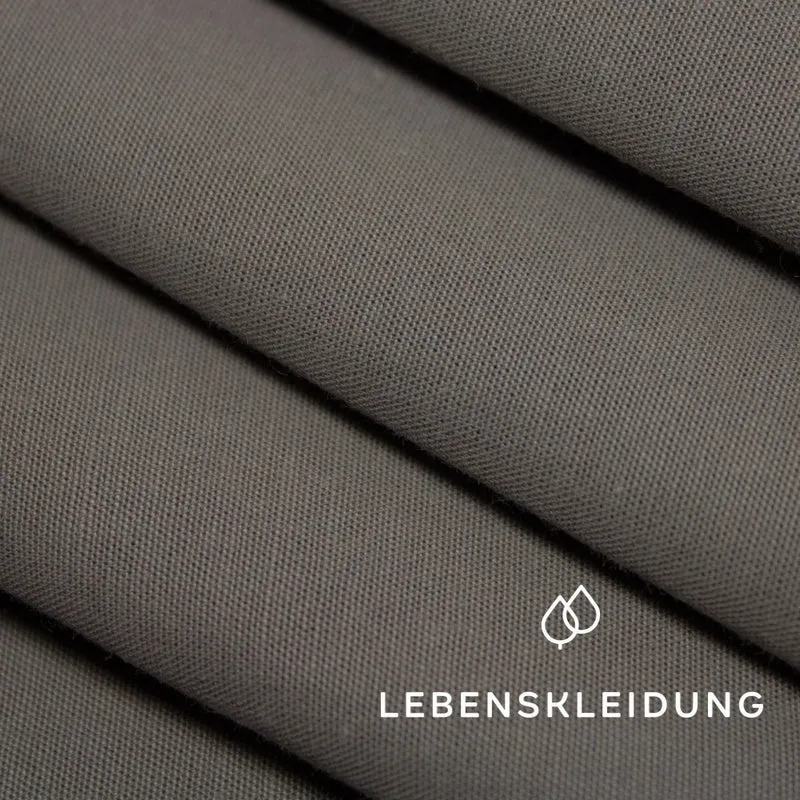 Bio Chambray - Anthrazit-Hellgrau — ganze Rolle (60 m)