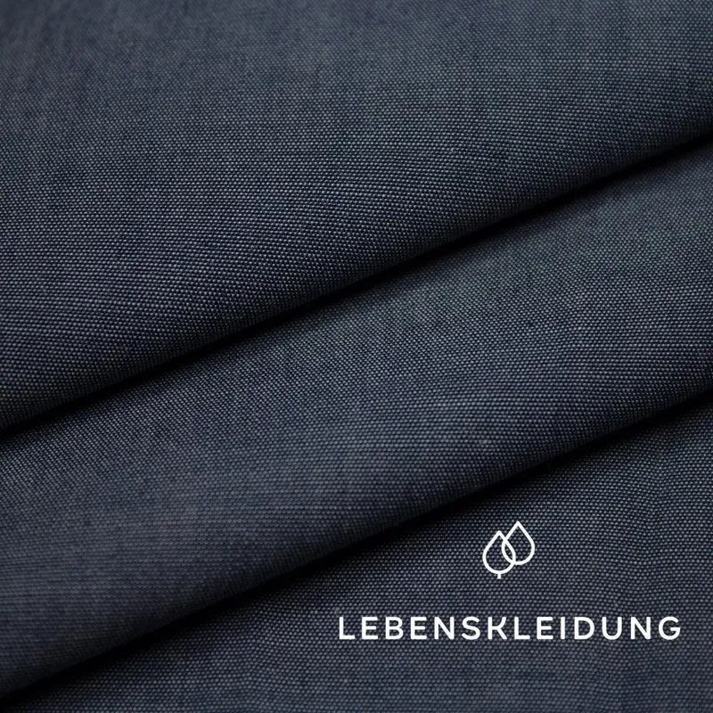 Bio Chambray - Navy — ganze Rolle (60 m)