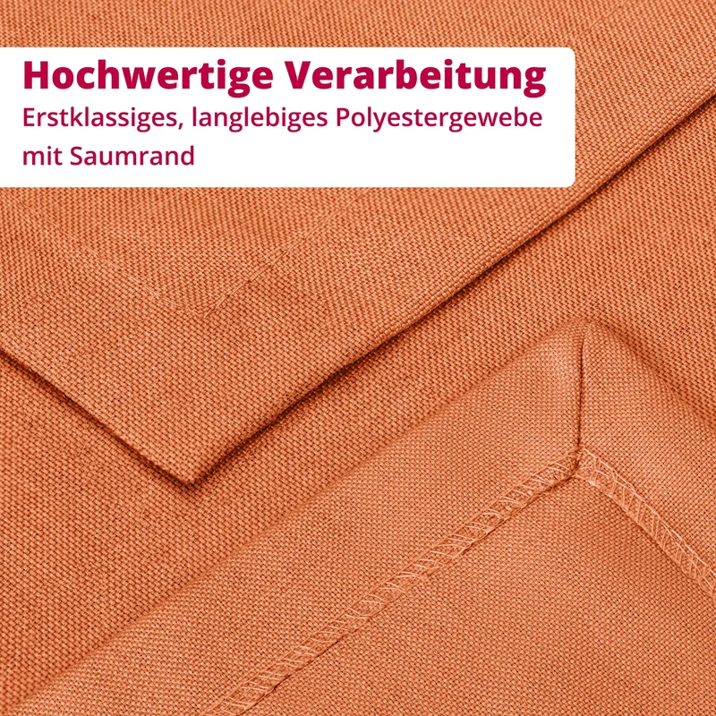 Leinen Optik Tischdecke eckig orange