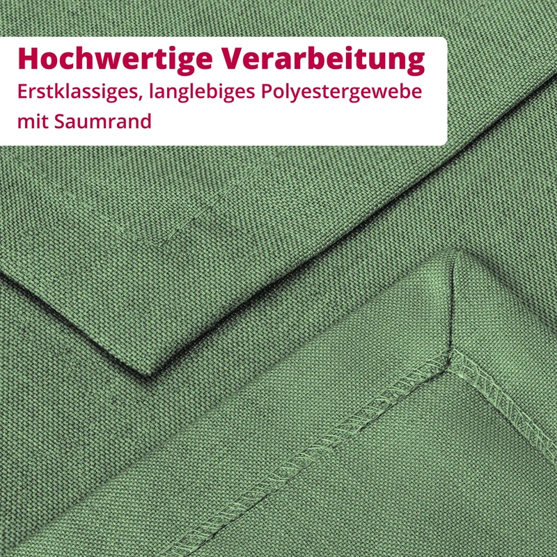 Leinen Optik Tischdecke eckig dunkelgrün