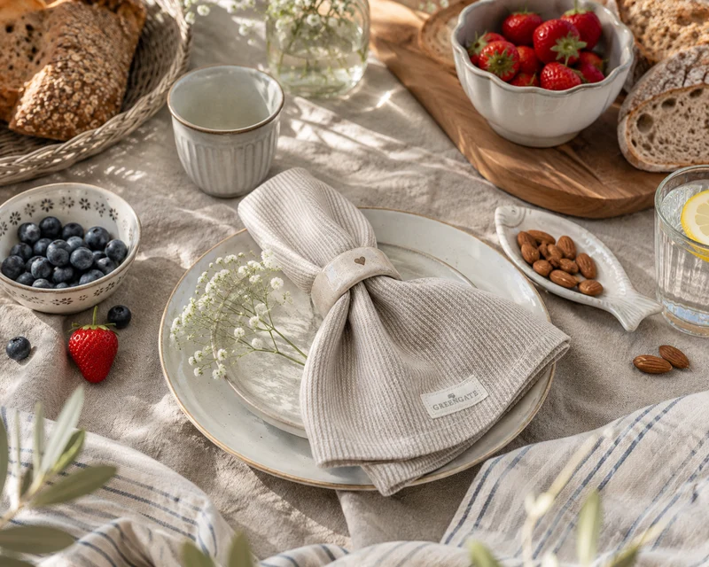 GreenGate Stoffserviette Alicia sand