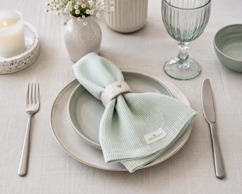 GreenGate Stoffserviette Alicia hellgrün