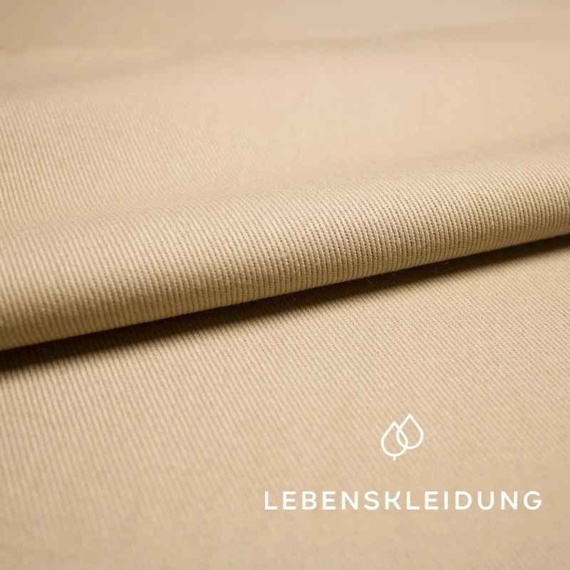 Bio Köper - Beige — ganze Rolle (30 m)