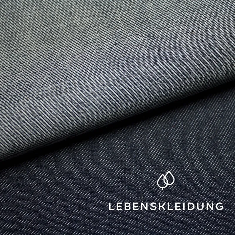 Bio Denim Stoff NIZZA 15.9 OZ - Blau — ganze Rolle (30 m)
