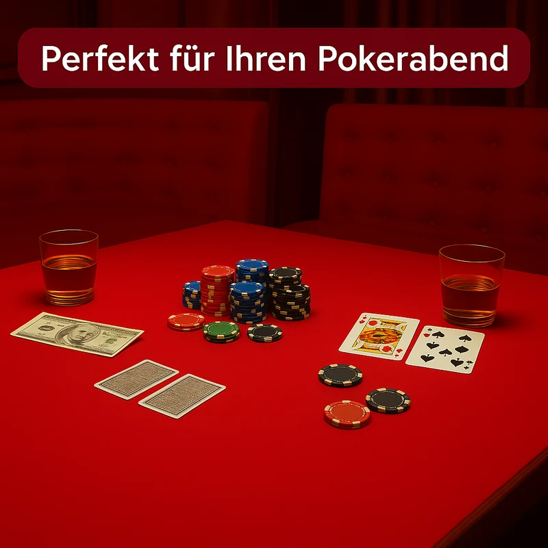 Tischpolster casino rot eckig