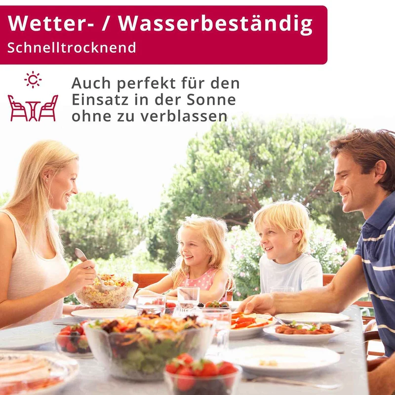 Kringel Ornamente Tischdecke Rot rund