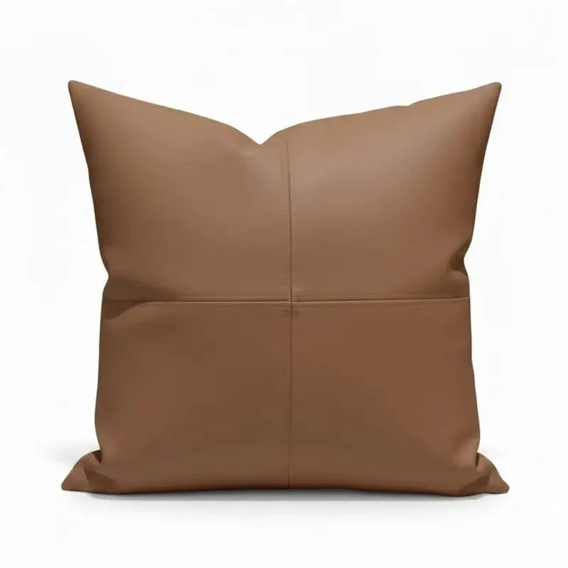 Kunstleder-Kissen 40x40 cm | Comfort Glattleder-Optik