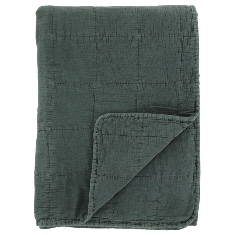 Chic Antique Aix Vintage Quilt Kiefergrün