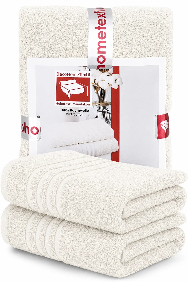 DecoHomeTextil Handtuch-Set aus 100% Baumwolle, kuschelweich