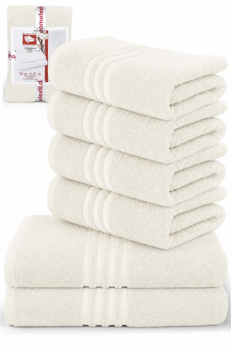 DecoHomeTextil Handtuch-Set aus 100% Baumwolle, kuschelweich
