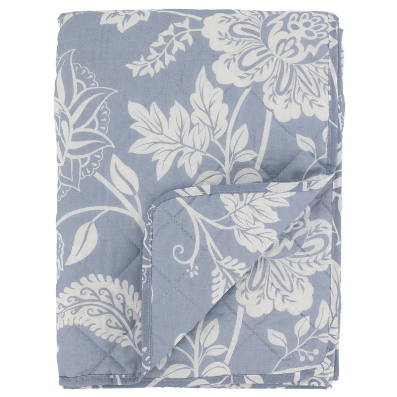 Chic Antique Aix Quilt mit Blumenmuster Sky Blue