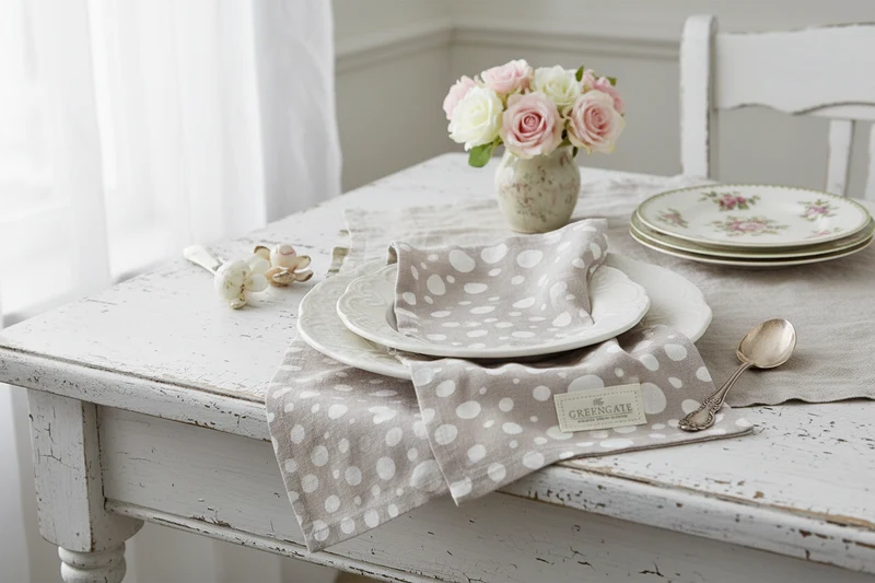 GreenGate Stoffserviette Neva Beige 40x40