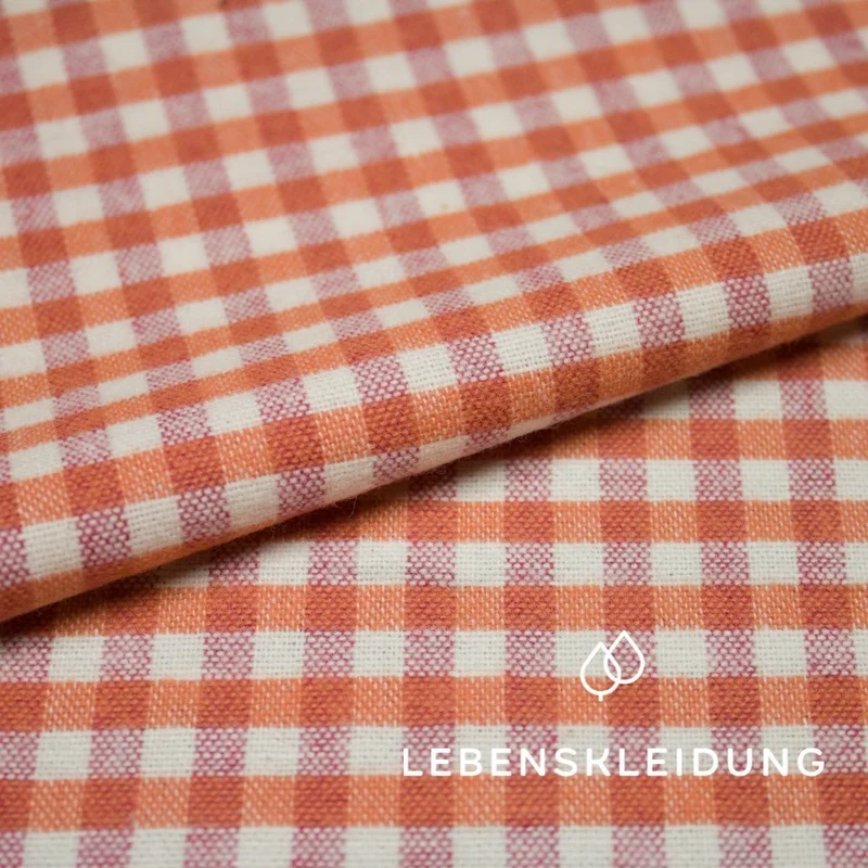 Bio Vichy Biber - Earth Red/Langoustino — ganze Rolle (60 m)