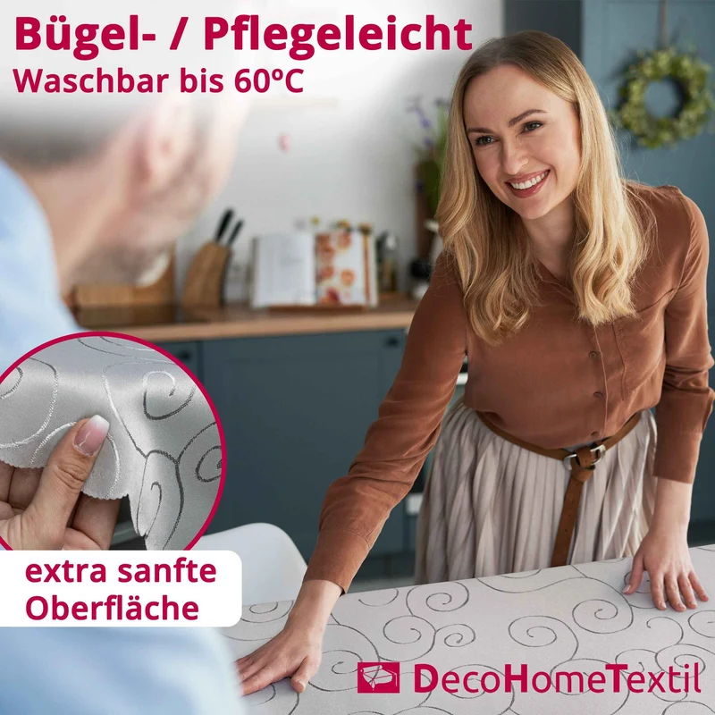 Kringel Ornamente Tischdecke Gelb eckig