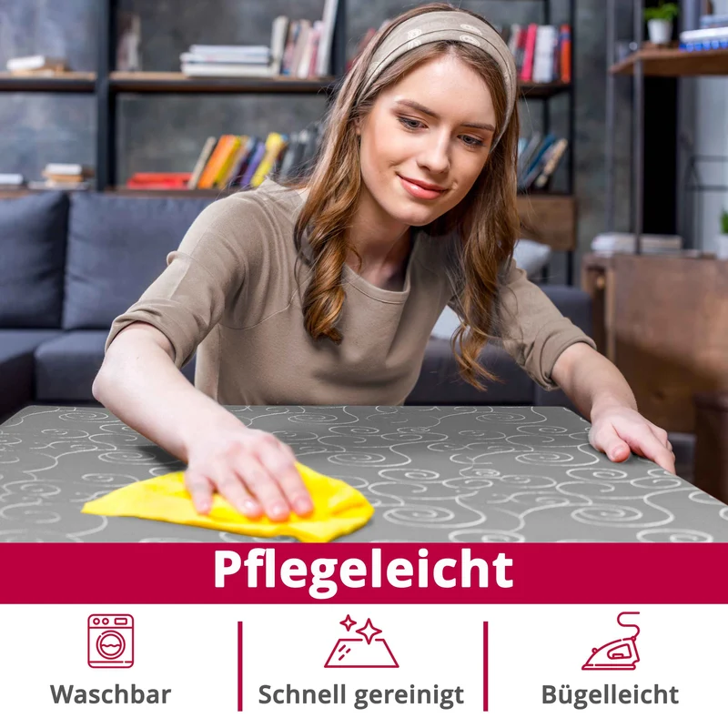 Kringel Ornamente Tischdecke Dunkelbraun eckig