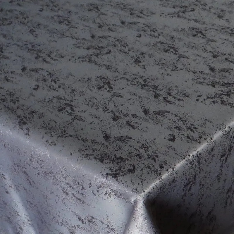 Jacquard Tischdecke Granit grau eckig