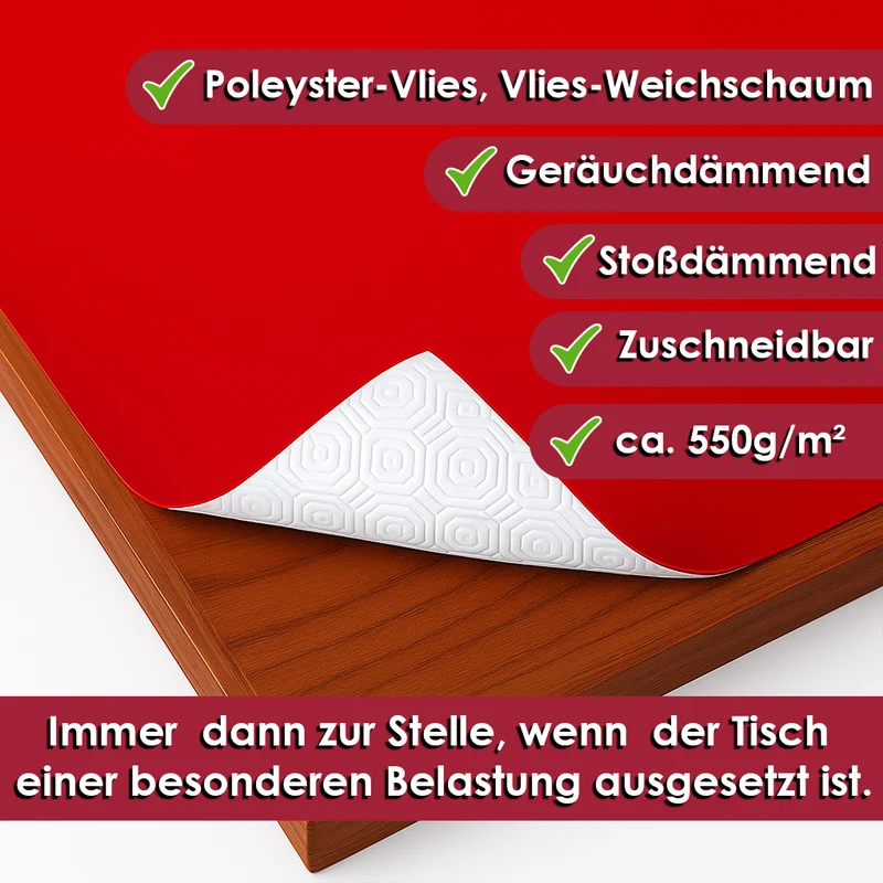 Tischpolster rot oval
